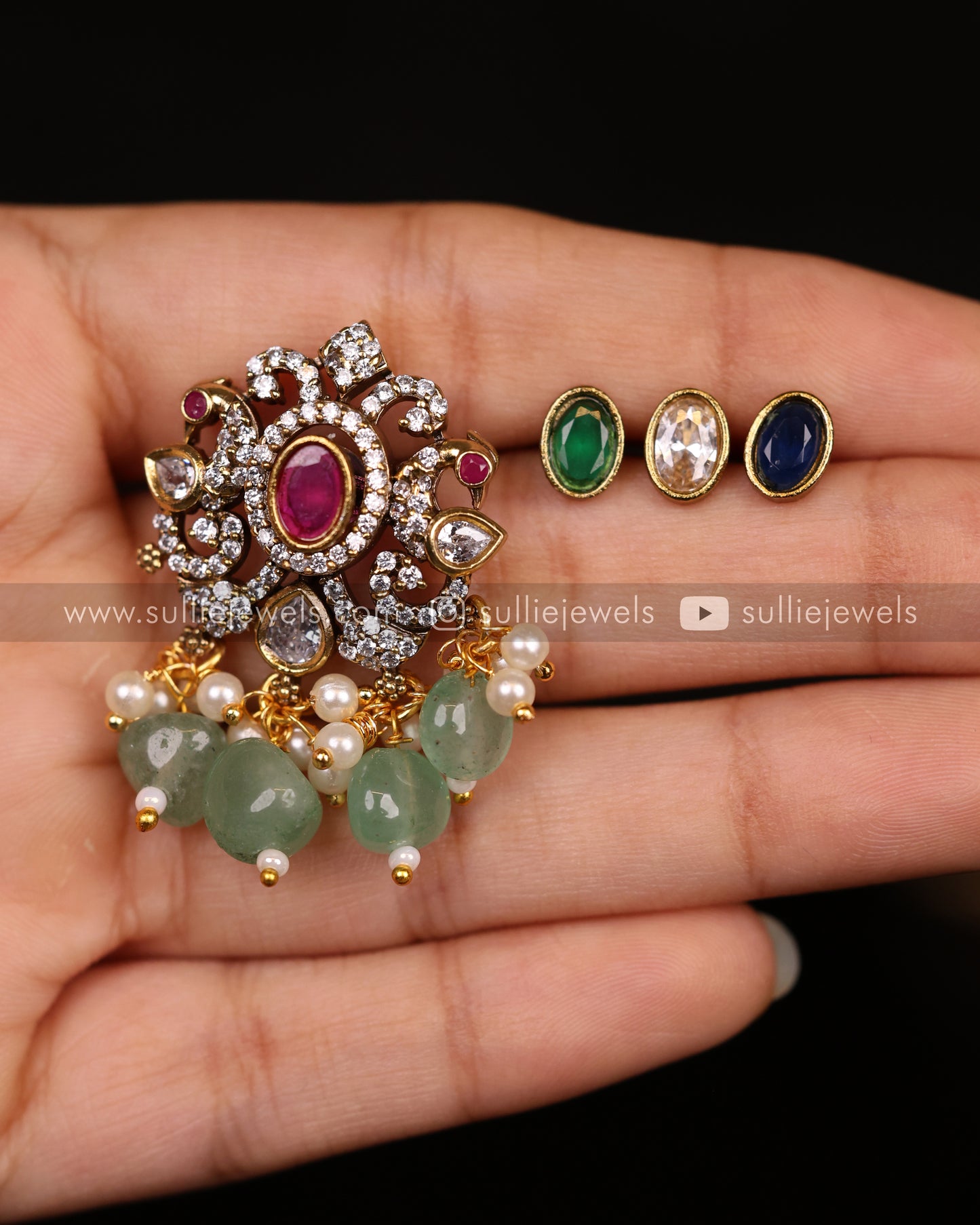 4 in 1 Victorian Changeable Pendant Necklace