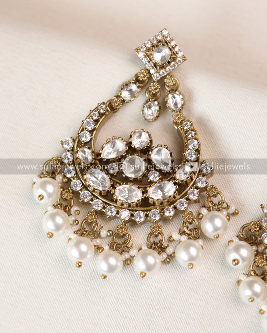 White Premium Polki Earring