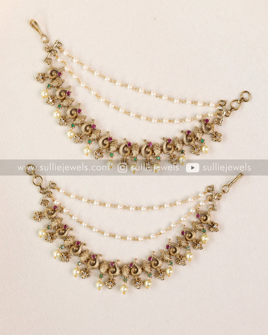 Matt Gold 3 Layer Pearl Matti / Earchain