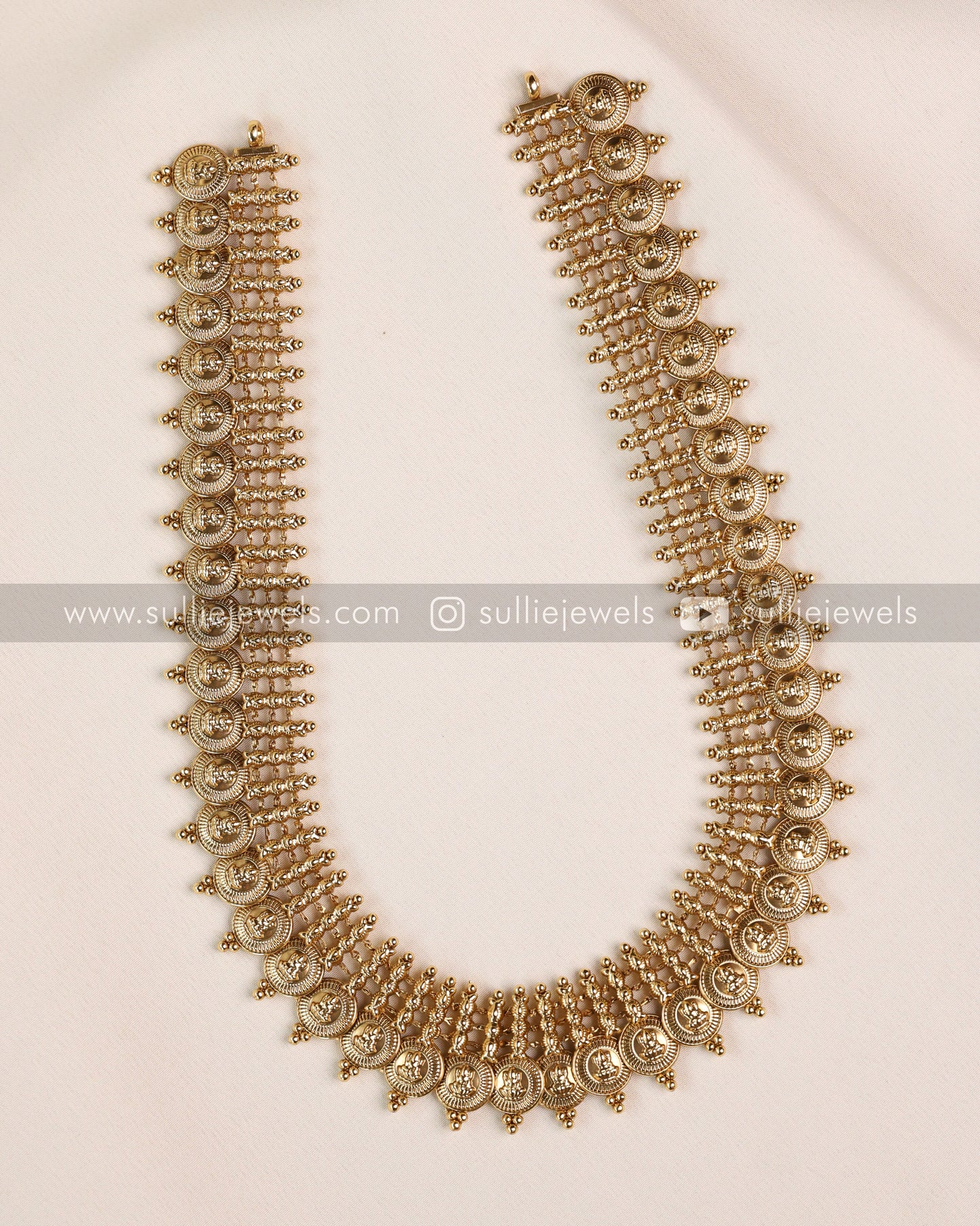 Lakshmi Gold Coin Haram / Kaashumaala with Jhumka