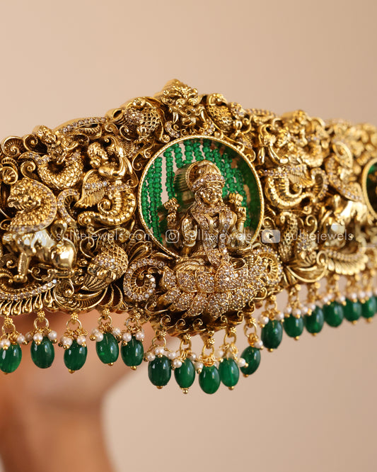 Goddess Premium Designer Hipbelt - Green Beads