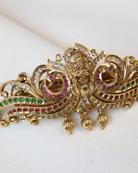 Lakshmi Multi Stone Peacock Hair Clip