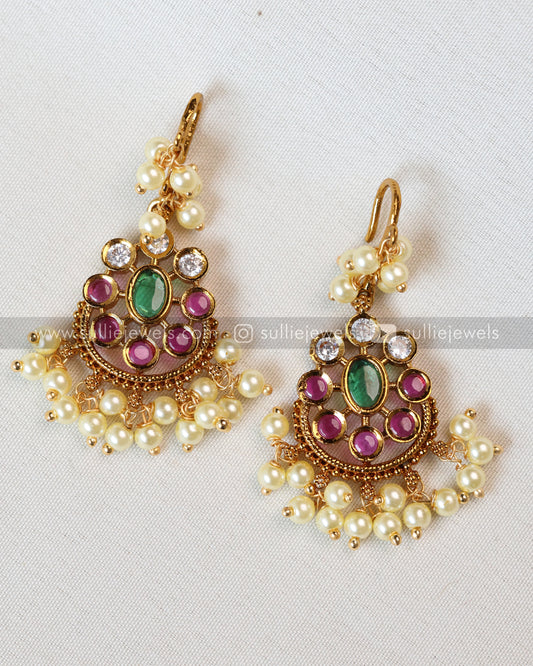 Multicolour Stone Lightweight Hanging Earring
