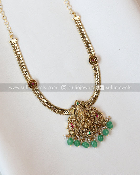Lakshmi Premium Golden Mint Beads Necklace Layered Combo