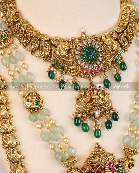 Bridal Premium Combo with Green and Mint Beads ( 5 piece )