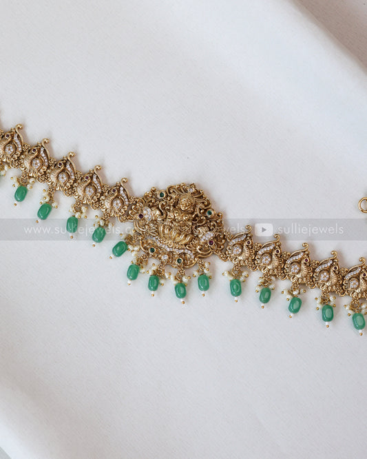 H191 - Premium Mint Green Beads Goddess Hipchain