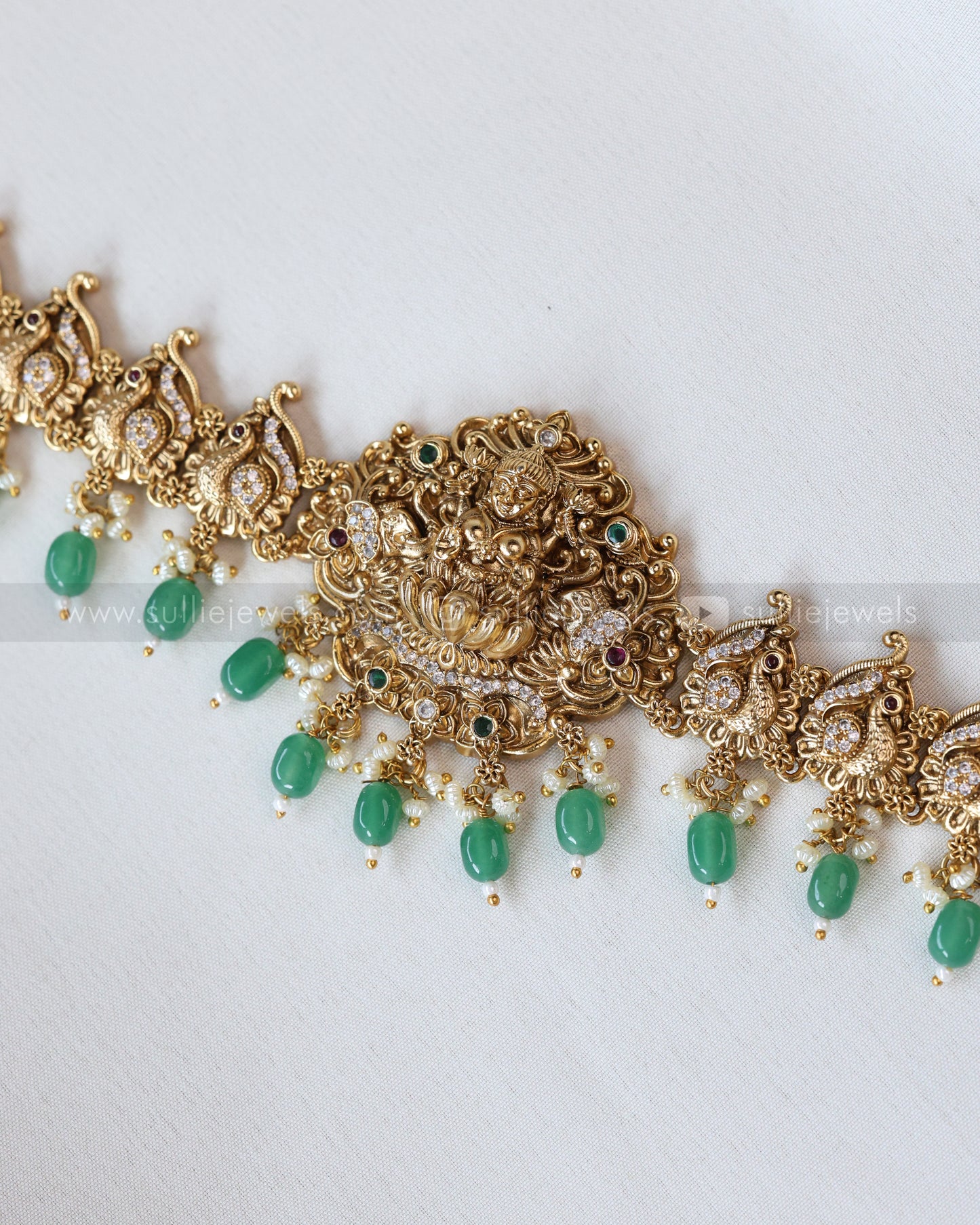 H191 - Premium Mint Green Beads Goddess Hipchain