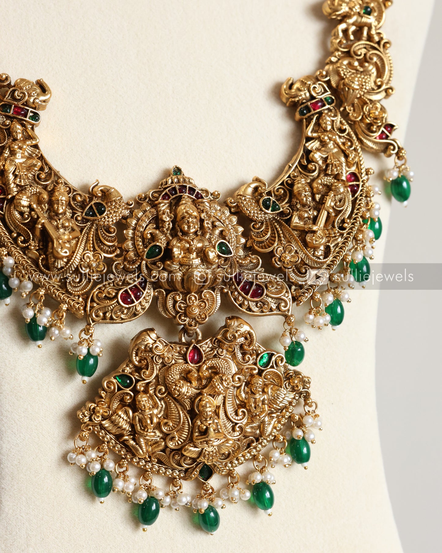 Sullie Basic - Goddess Bridal Green Beads Combo ( 3 piece )