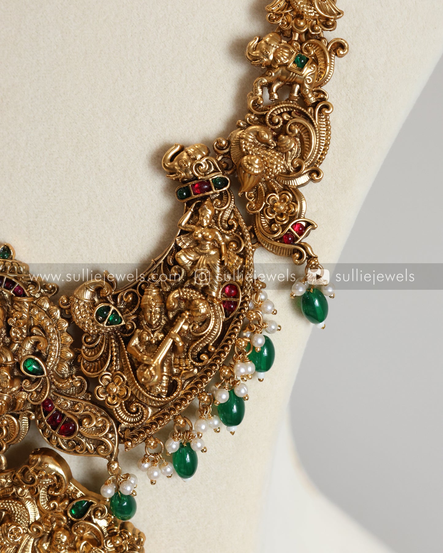Sullie Basic - Goddess Bridal Green Beads Combo ( 3 piece )