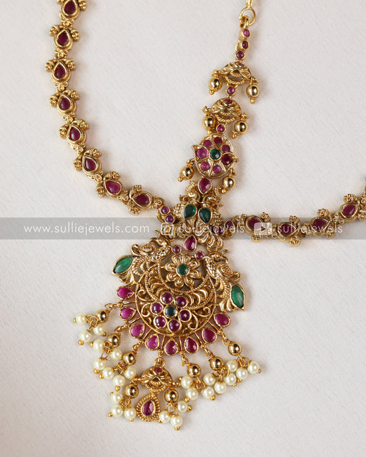 Premium Multicolour Kemp Damini Tikka with Pearl drops