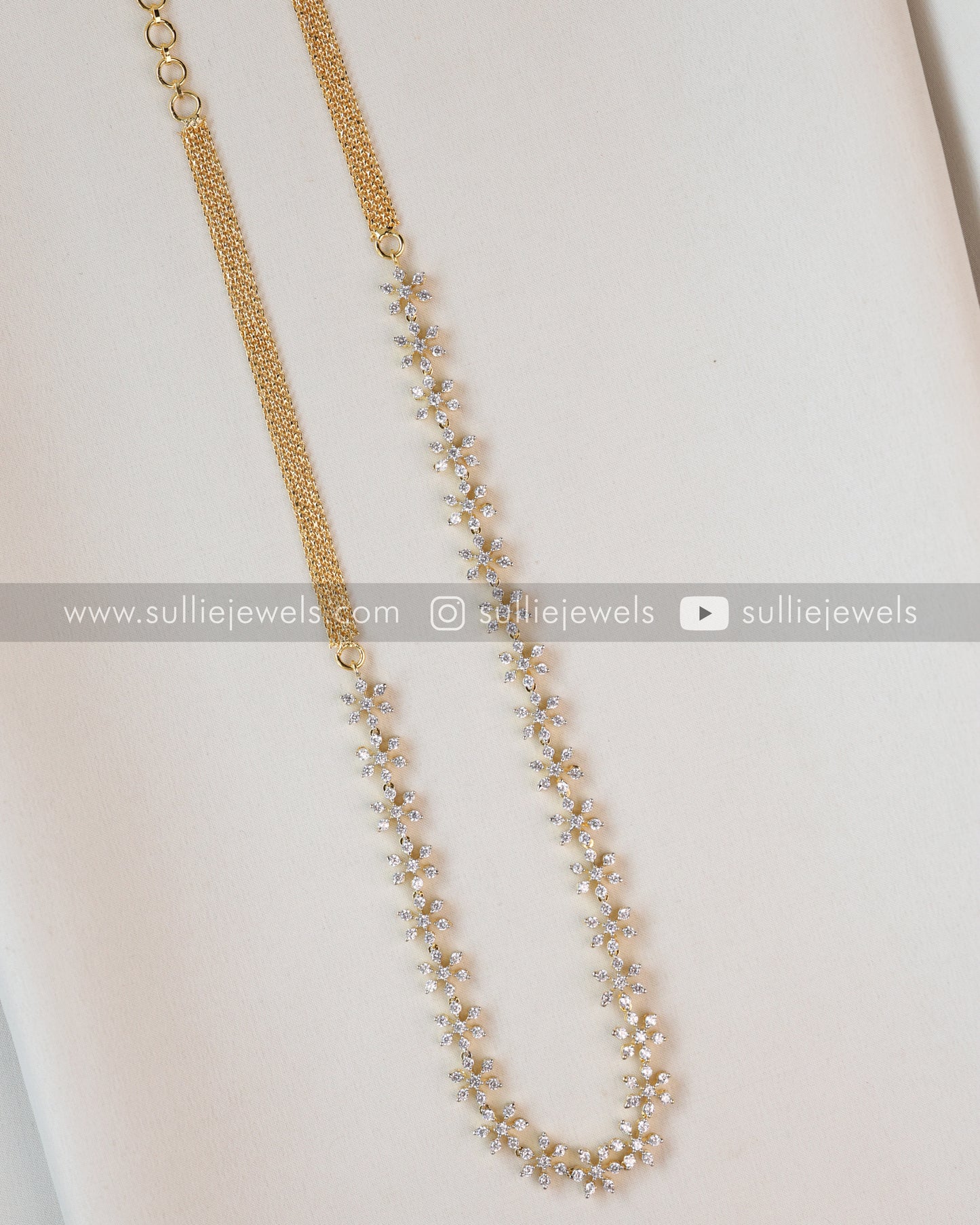 Diamond Floral Gold Hipchain