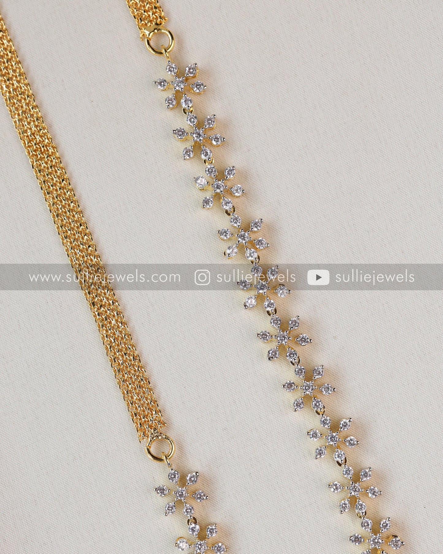 Diamond Floral Gold Hipchain