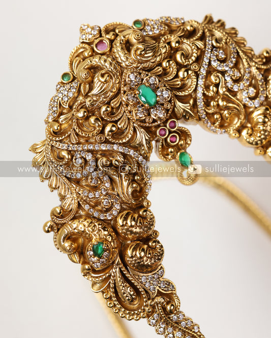 Peacock Bridal Green Premium Armlet