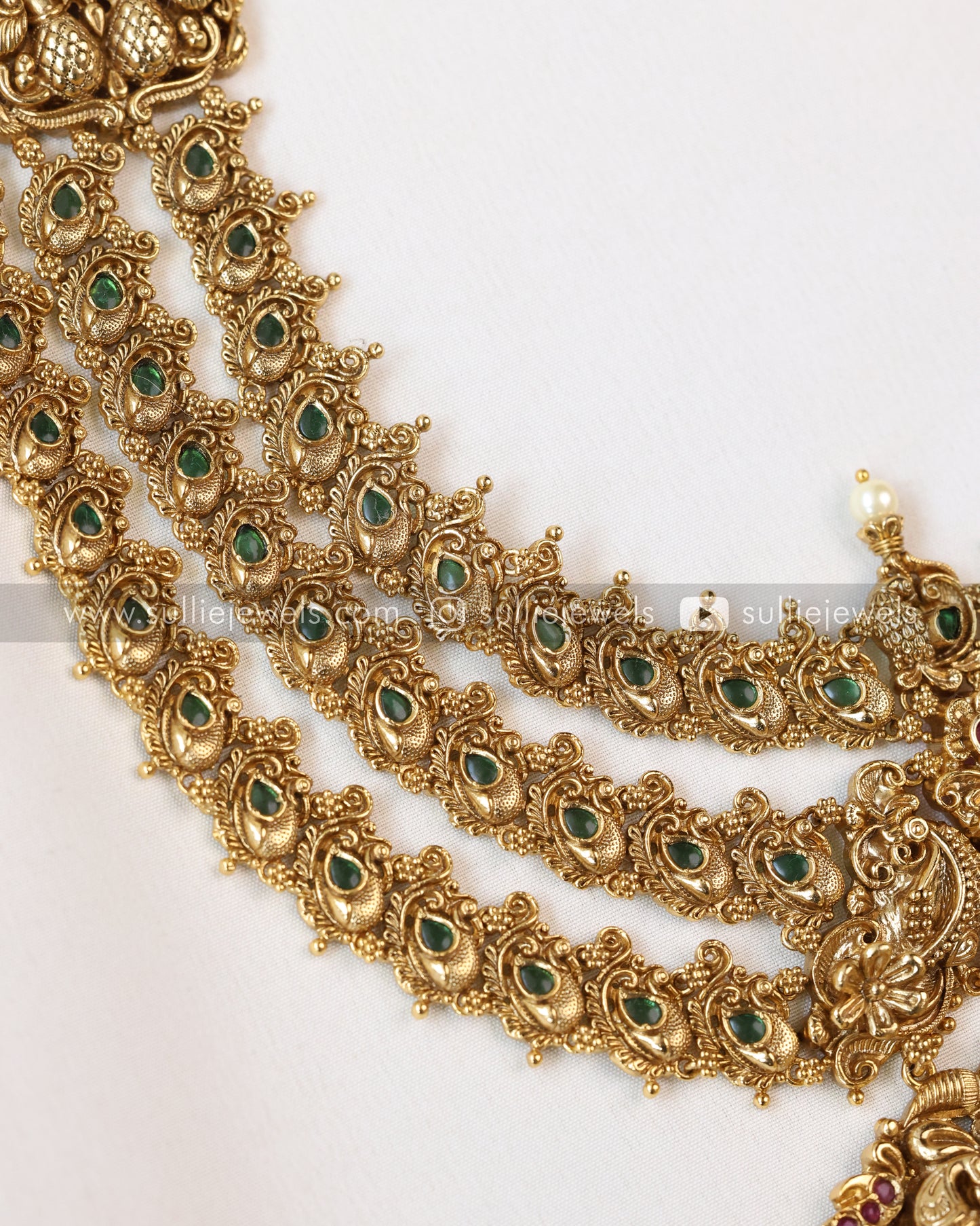 No Idol Premium 3 Layer Peacock Heavy Long Haram with Jhumka