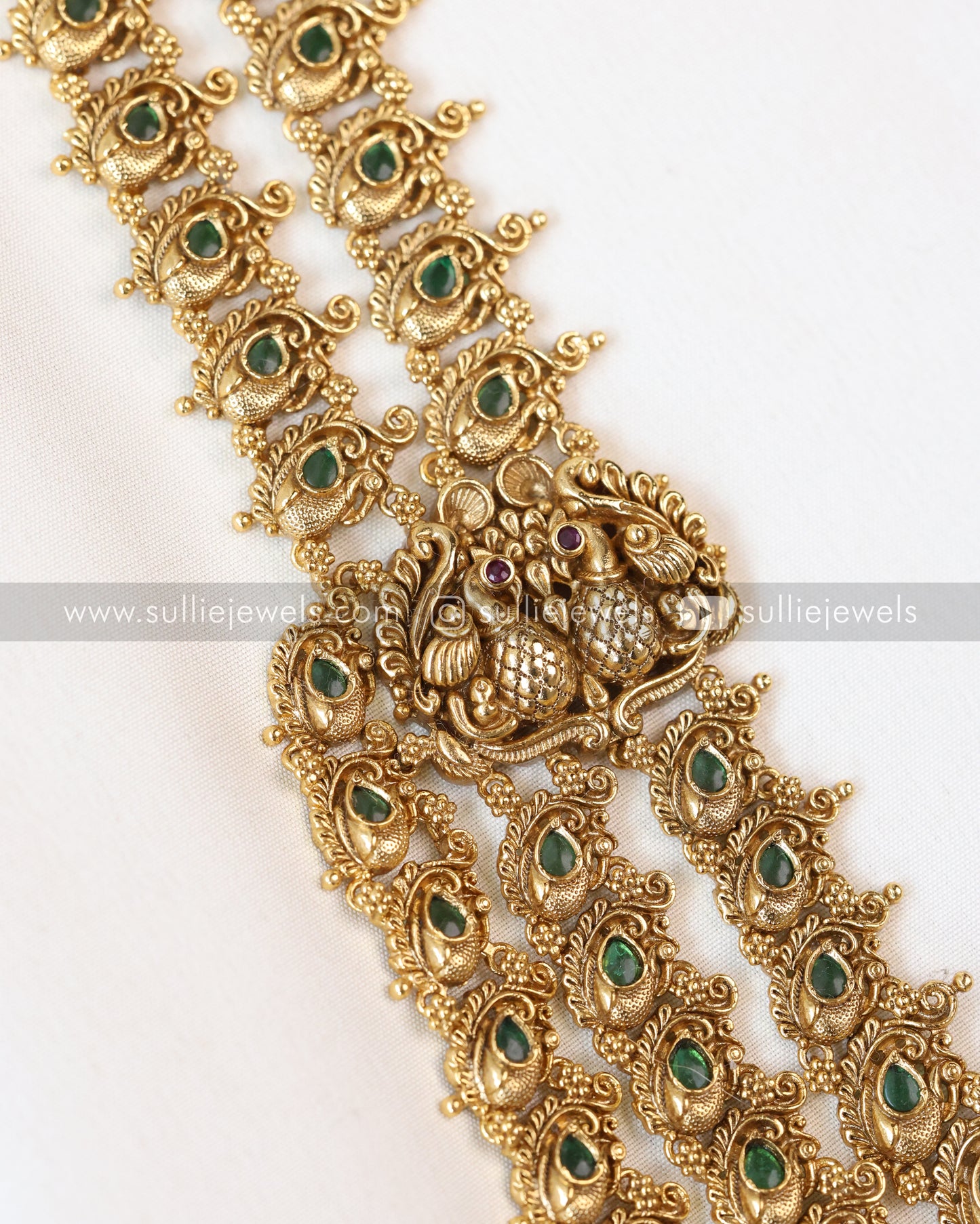 No Idol Premium 3 Layer Peacock Heavy Long Haram with Jhumka