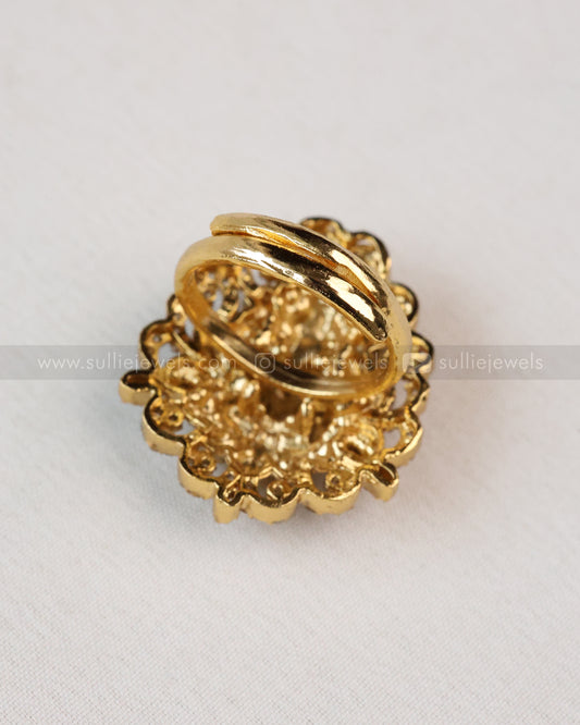 Premium Antique Lakshmi Adjustable Ring