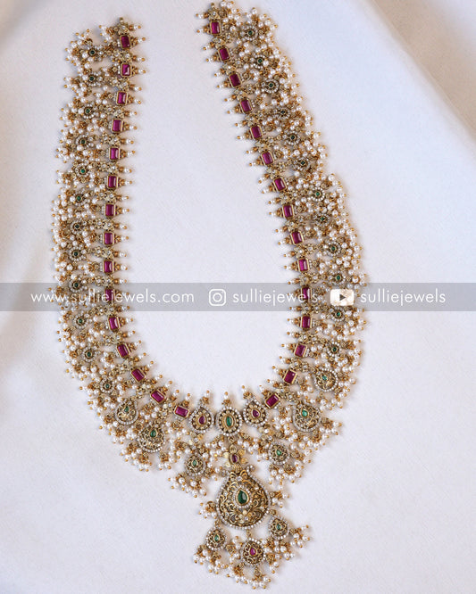 No Idol AD Raindrop Pendant Guttapusalu Hanging Bridal Combo ( 3 piece )