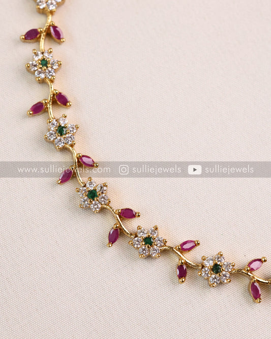 Diamond Multicolour Climber Necklace Set