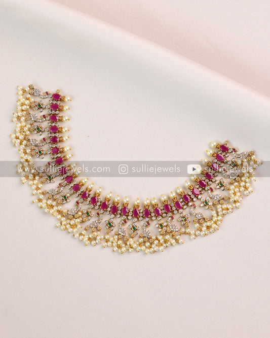 No Idol Ad Guttapusalu Ruby Mango Bridal Combo ( 7 piece )