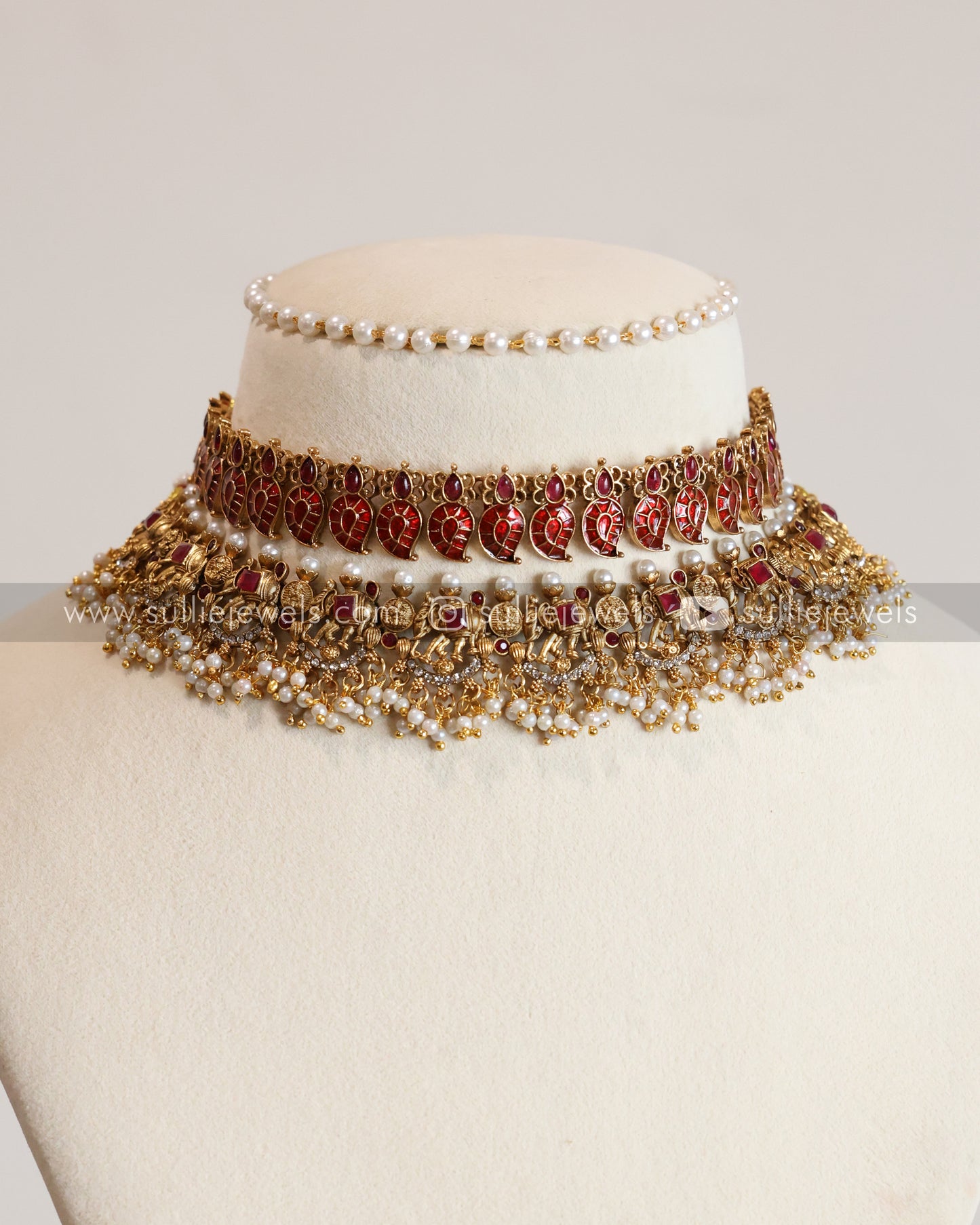 Elephant Temple Ruby Palakka Mango Layered Combo ( 4 piece )