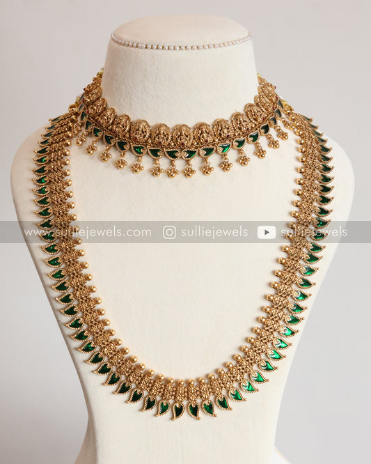 Sullie Basic - Lakshmi Green Palakka Bridal Combo ( 4 piece )