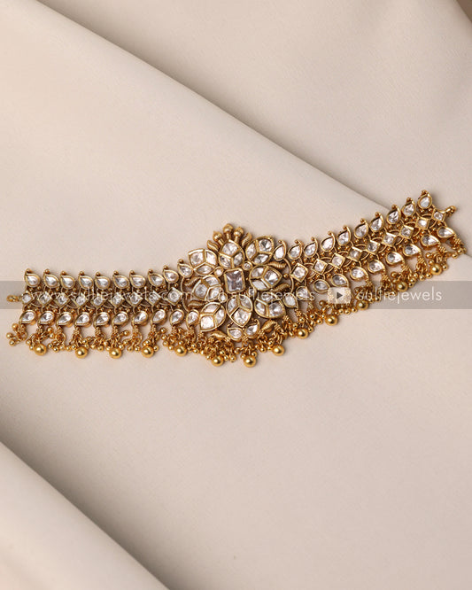 Premium White Stone Heavy Choker with Earring