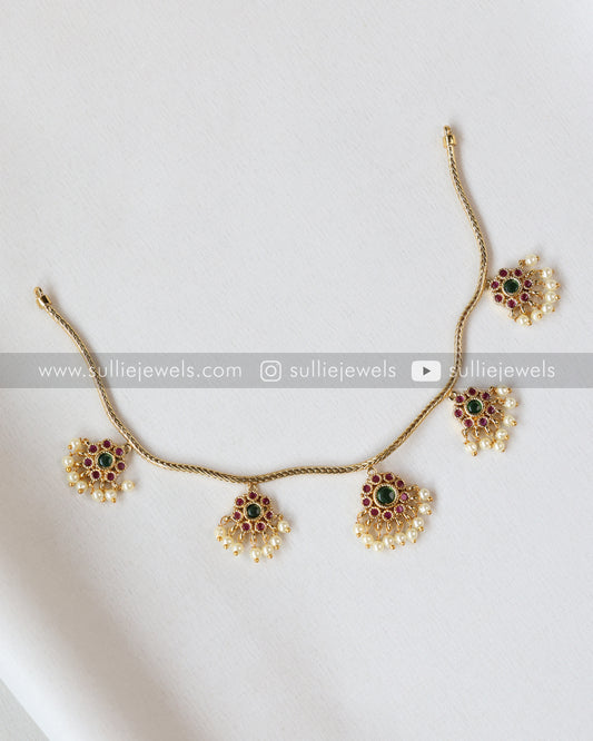 Minimal Gold & Stone Necklace with Stud