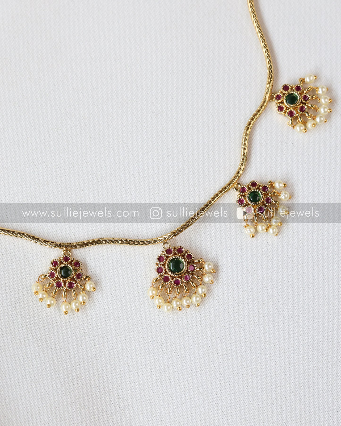 Minimal Gold & Stone Necklace with Stud