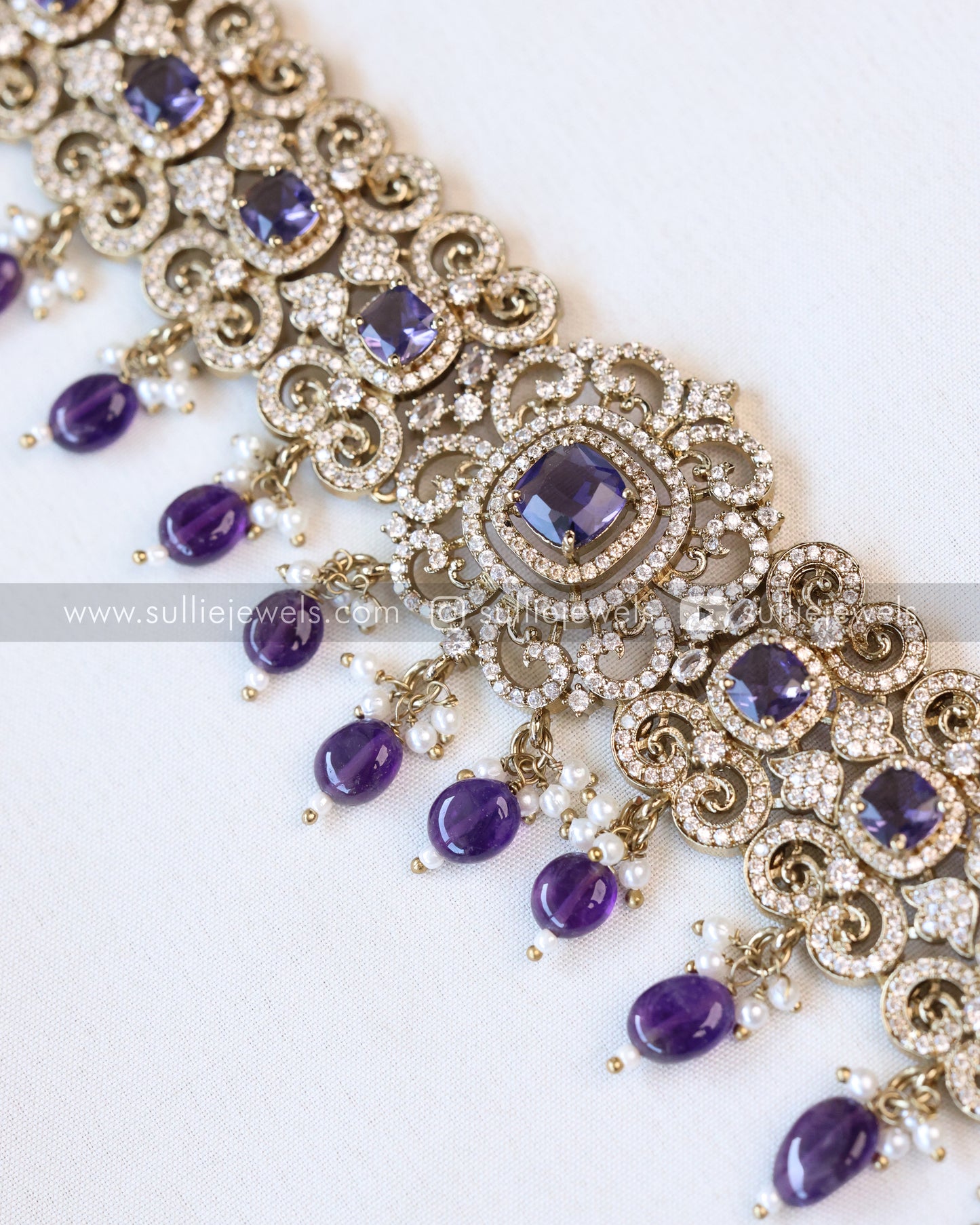 Victorian Violet Stone Premium Hipchain