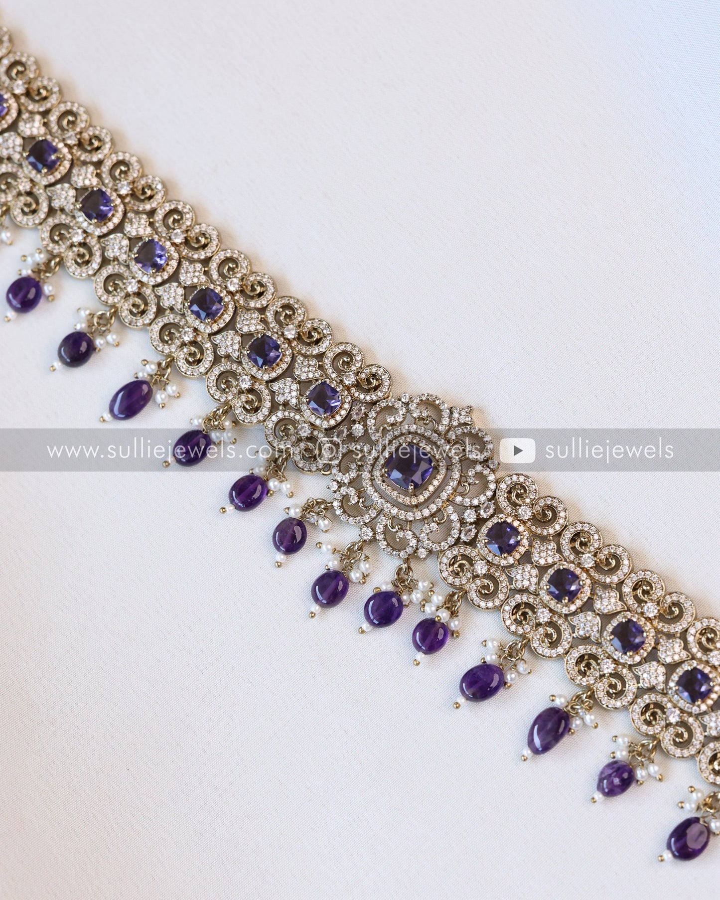 Victorian Violet Stone Premium Hipchain