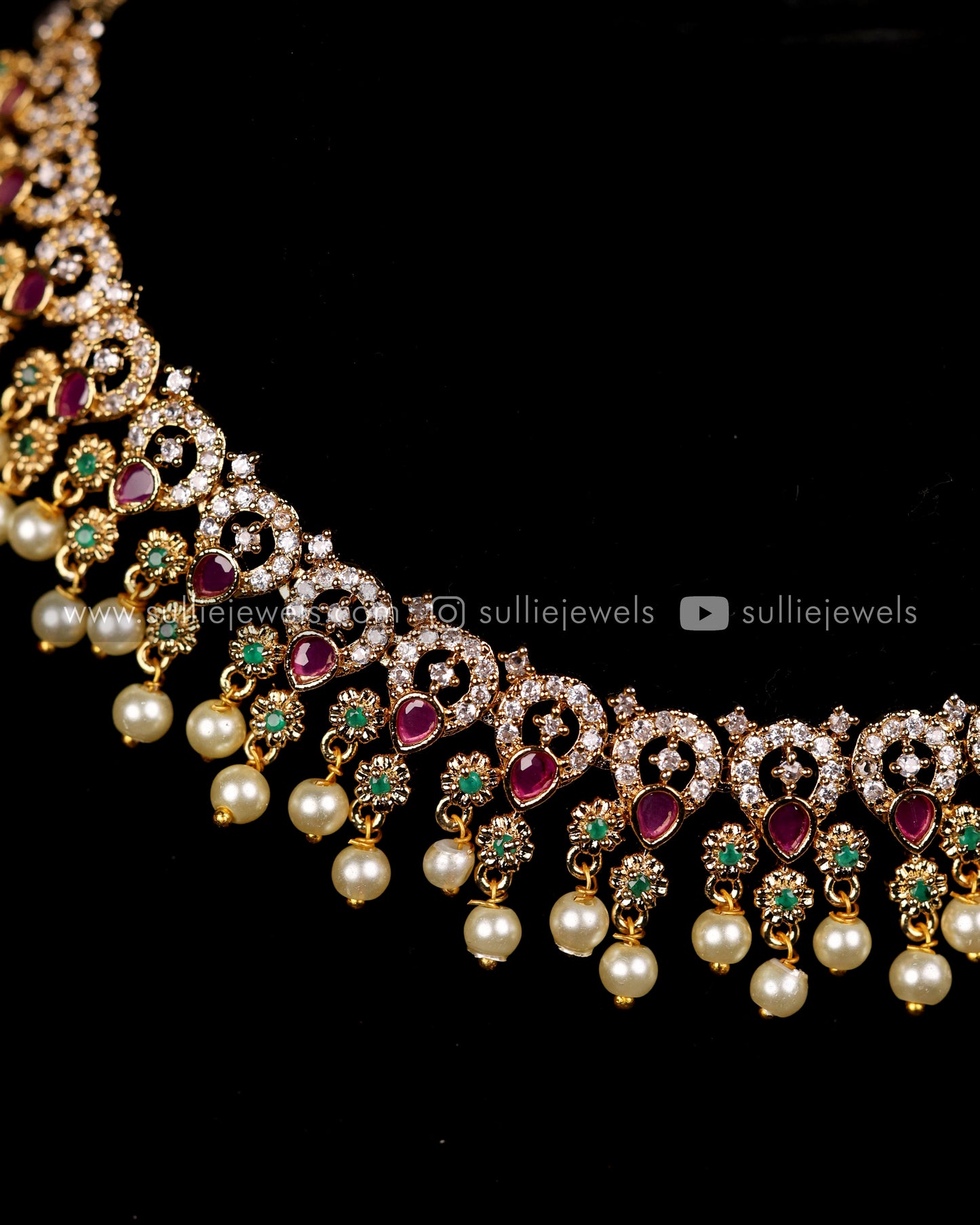 Combo Offer - Necklace, Long Necklace, Pearl Haram & 3 set of earrings