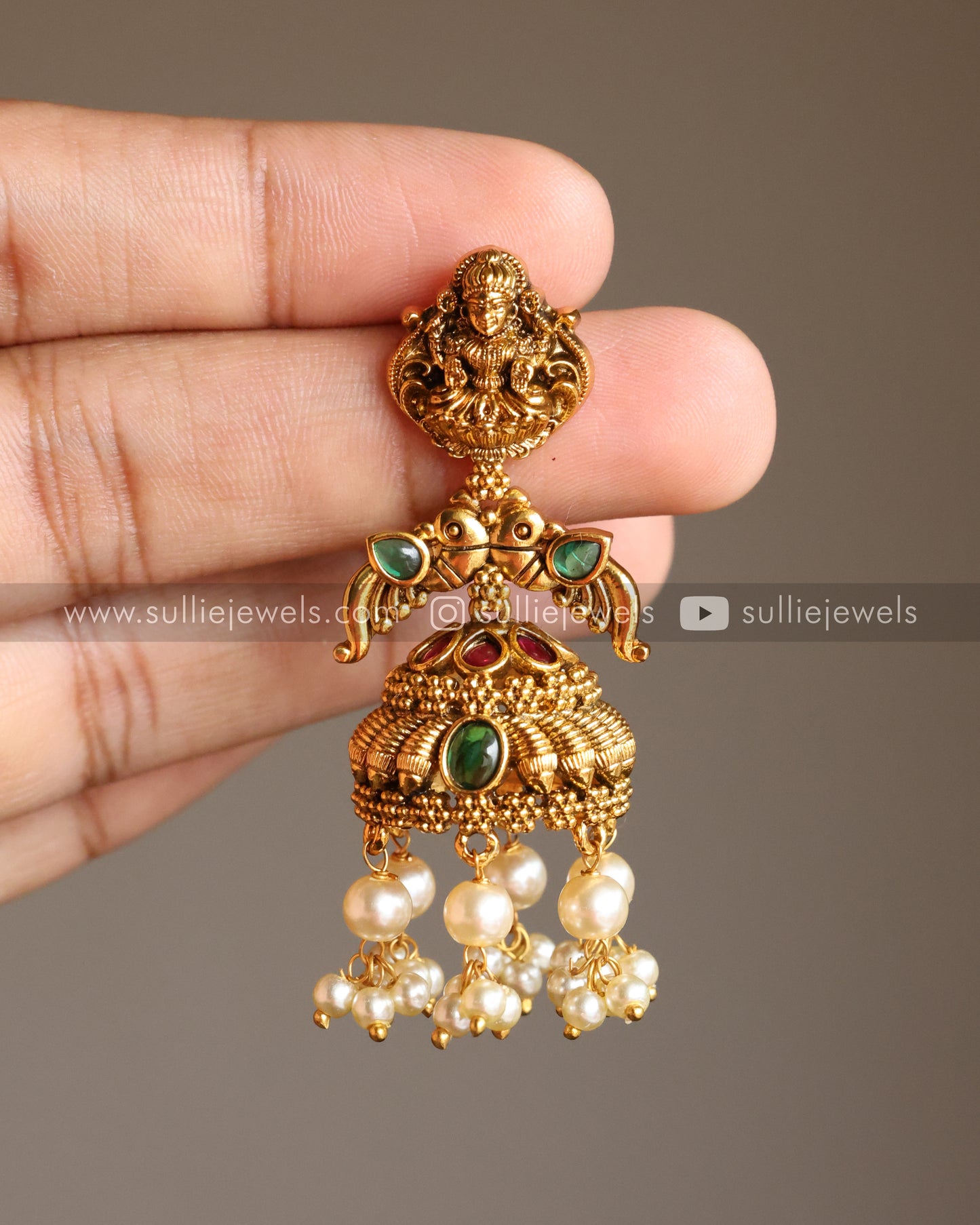 Antique Premium Lakshmi Bridal Choker with Jhumka