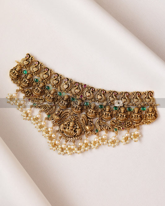 Antique Premium Lakshmi Bridal Choker with Jhumka