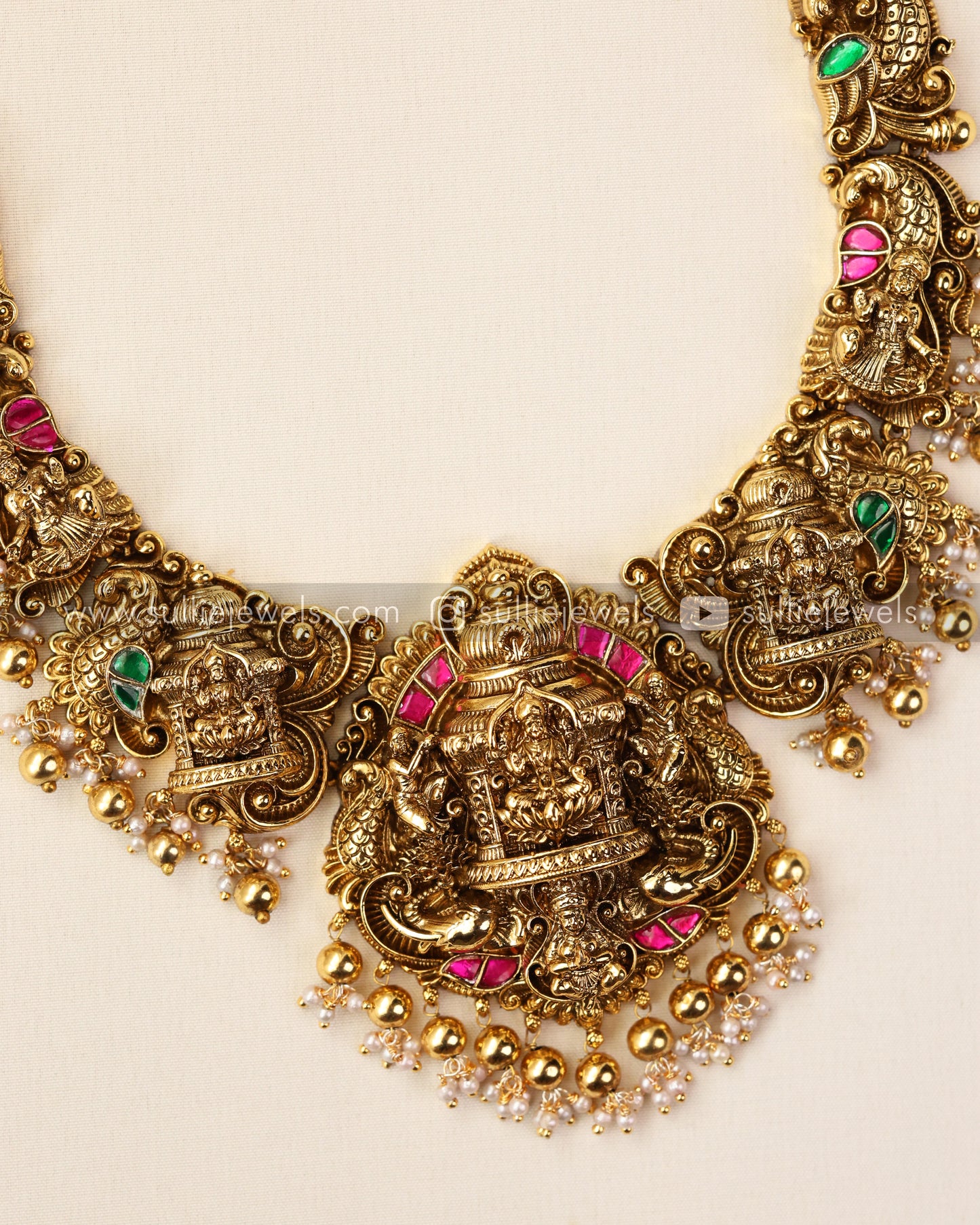 Premium Goddess Bridal Long Chain/Haram with Jhumka