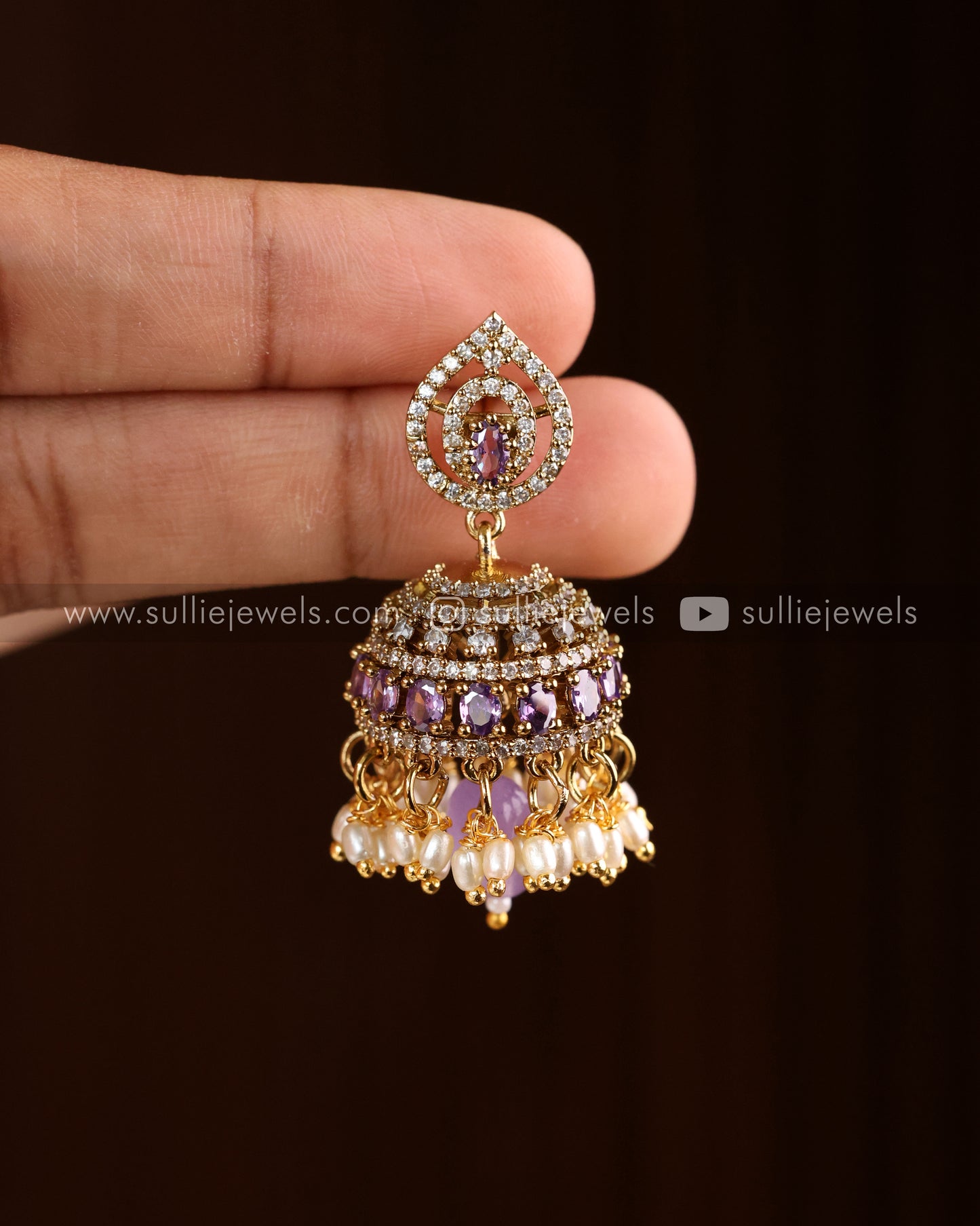 Designer Peacock Stone Necklace with Jhumka