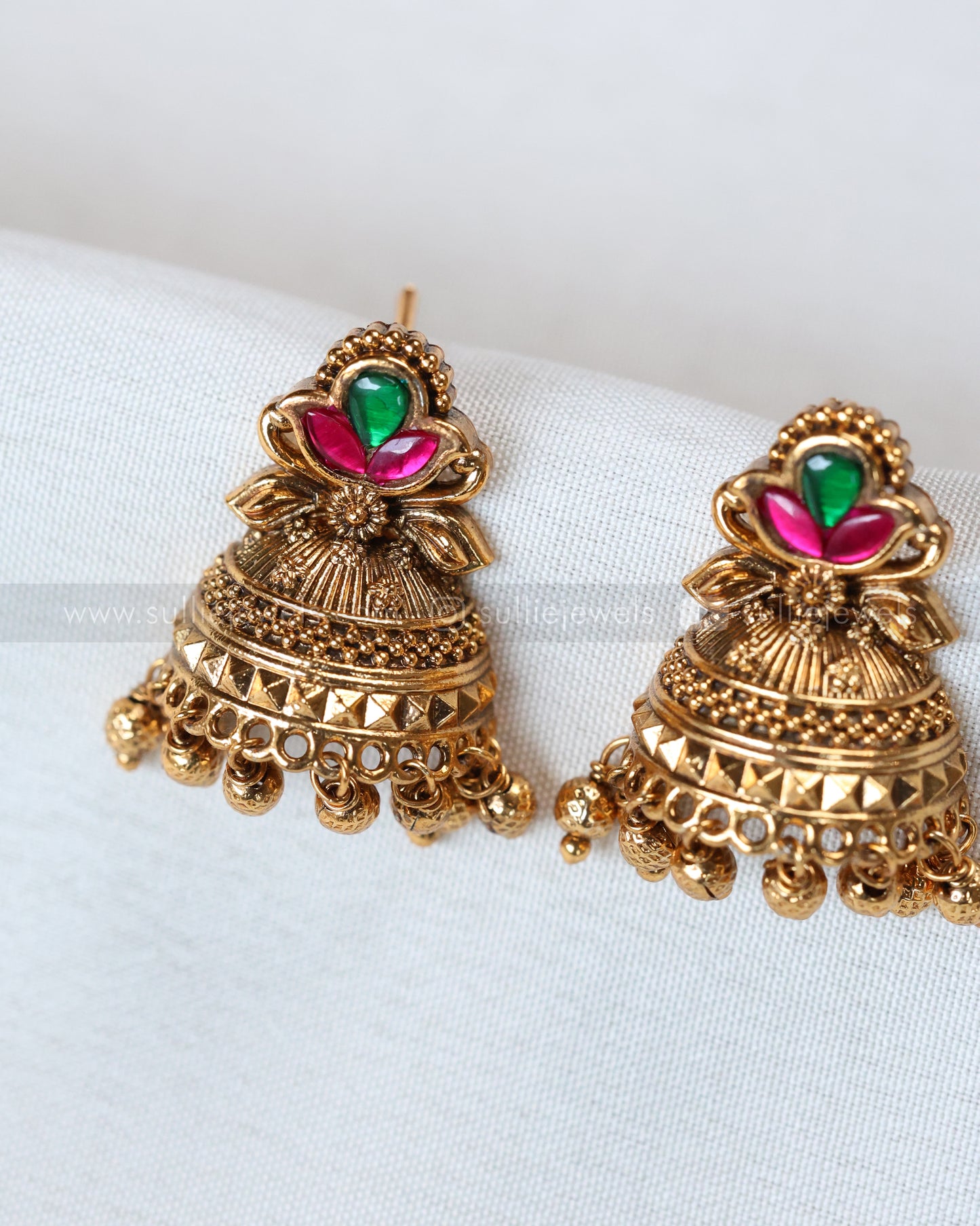 E1252 - Mini Half-Cut Jhumka - Multicolour