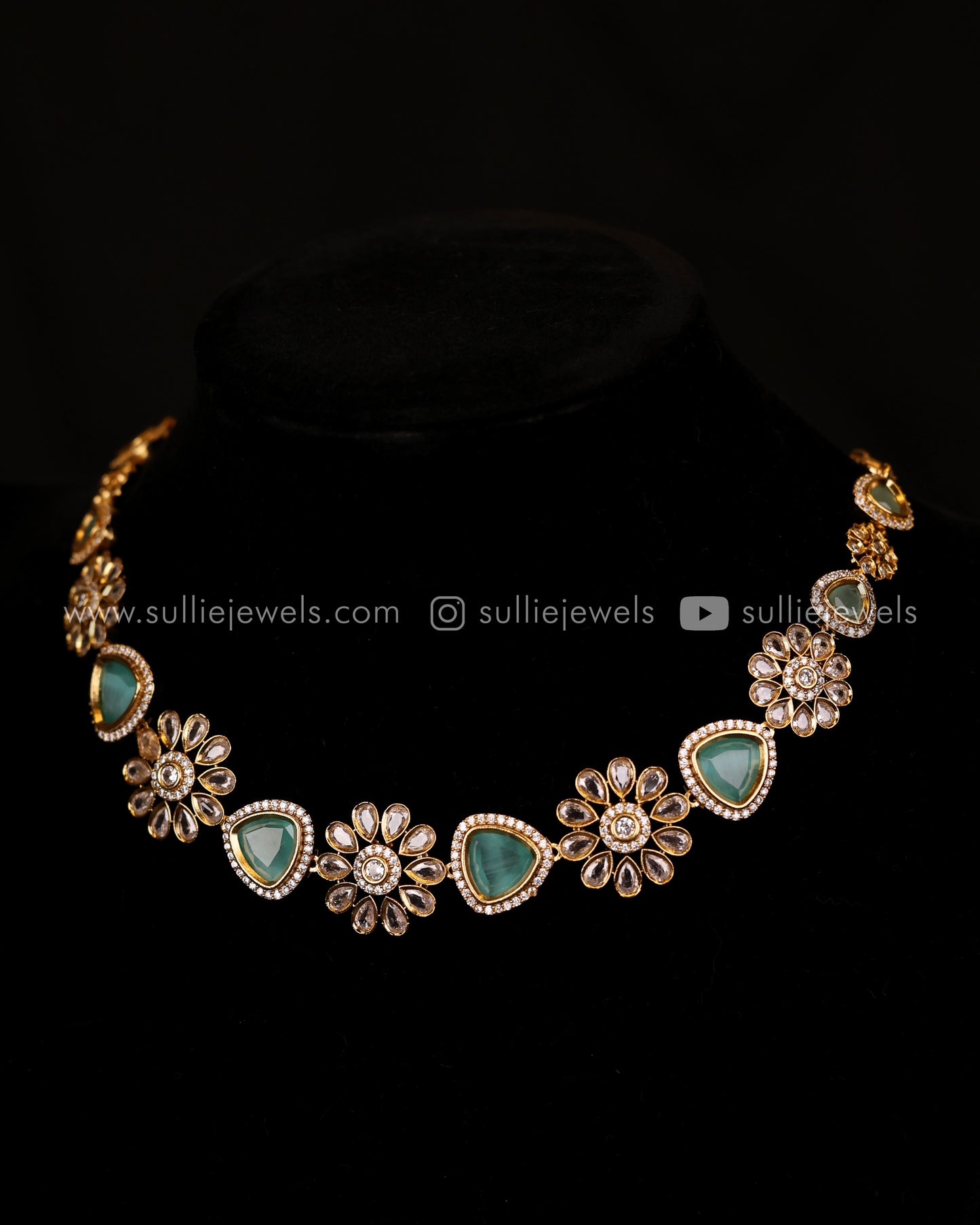 Premium Uncut Stone Necklace Set