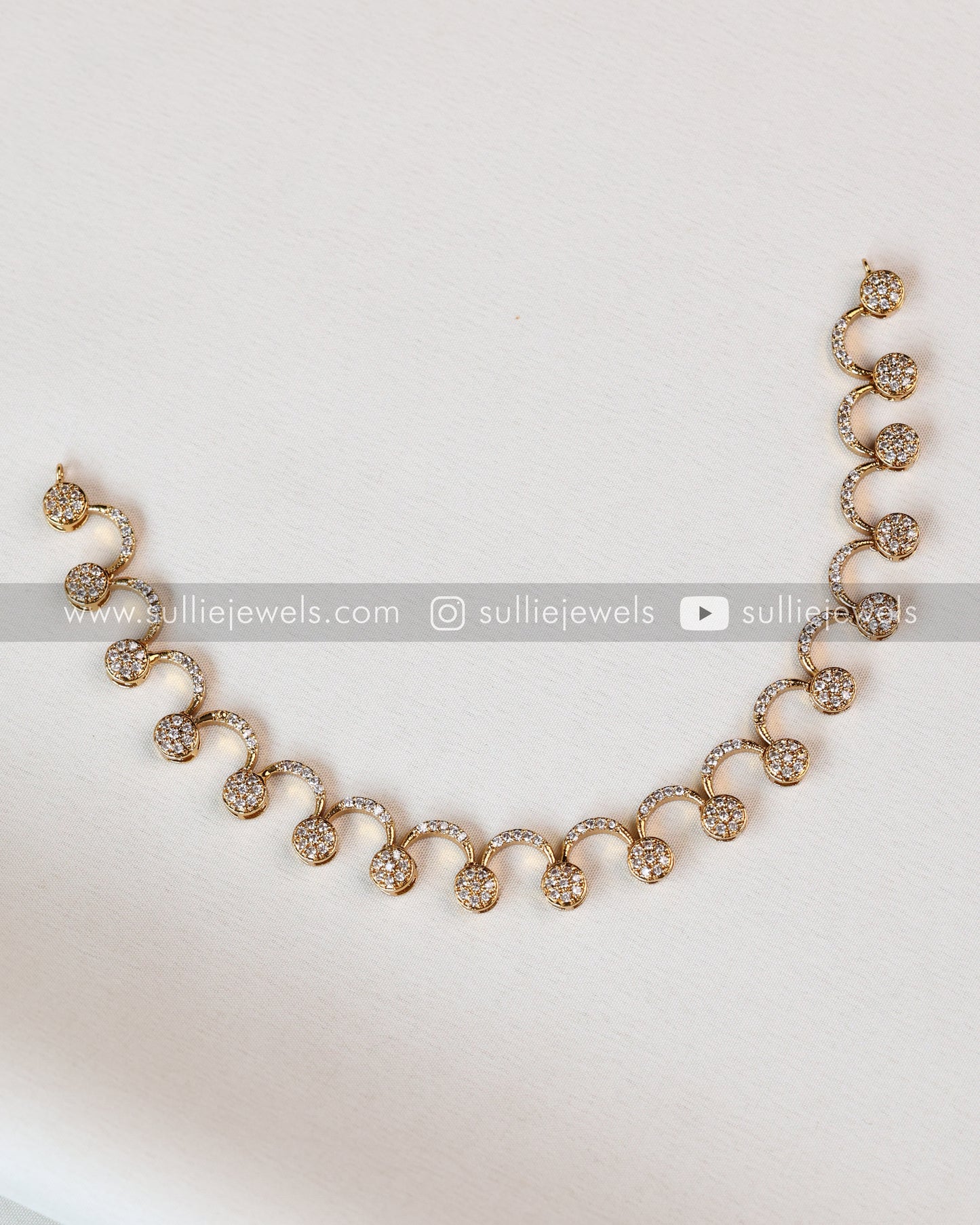 AD Curve Ball Necklace with Stud