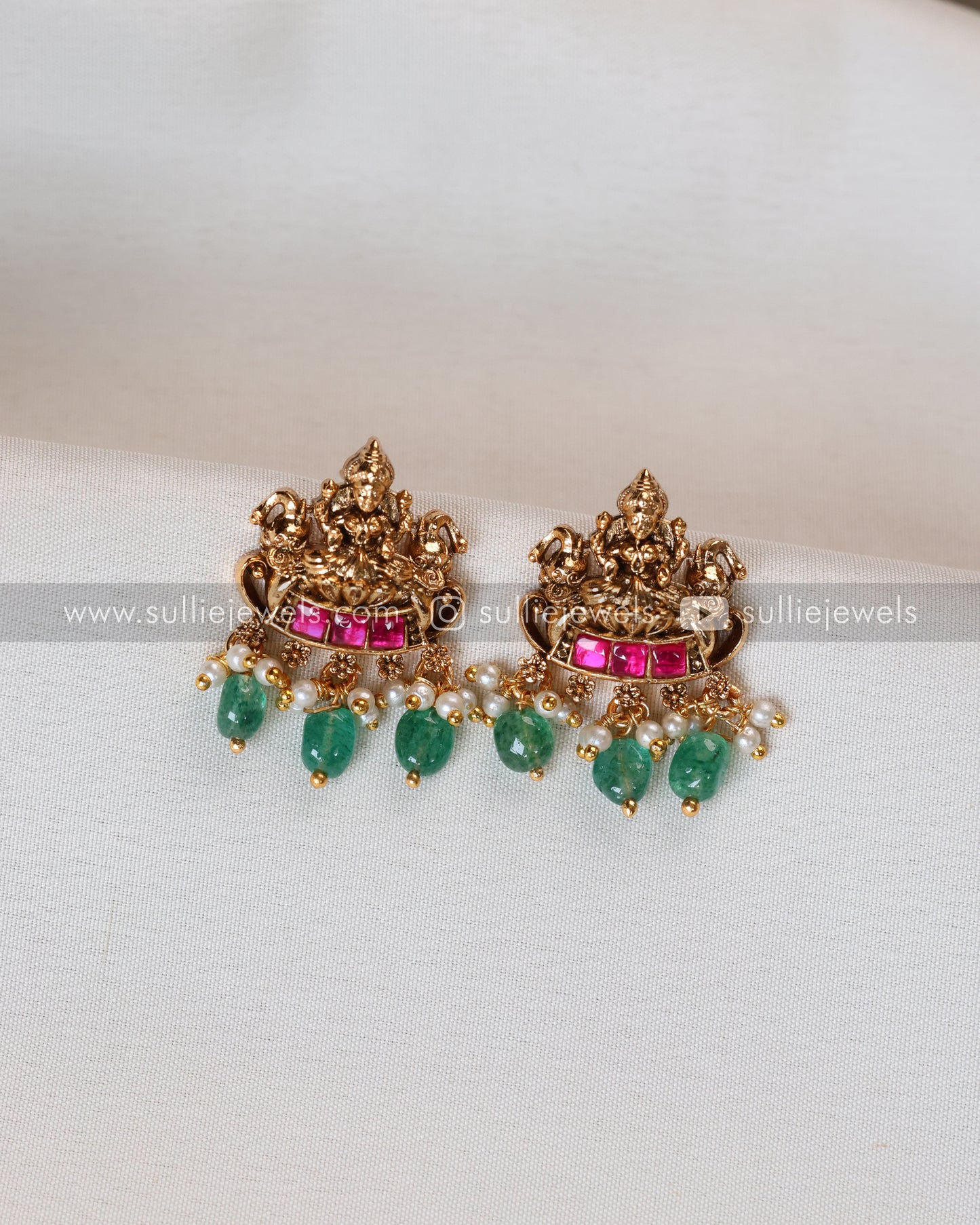 Lakshmi Premium Copper Gold Choker with Stud - Mint Beads