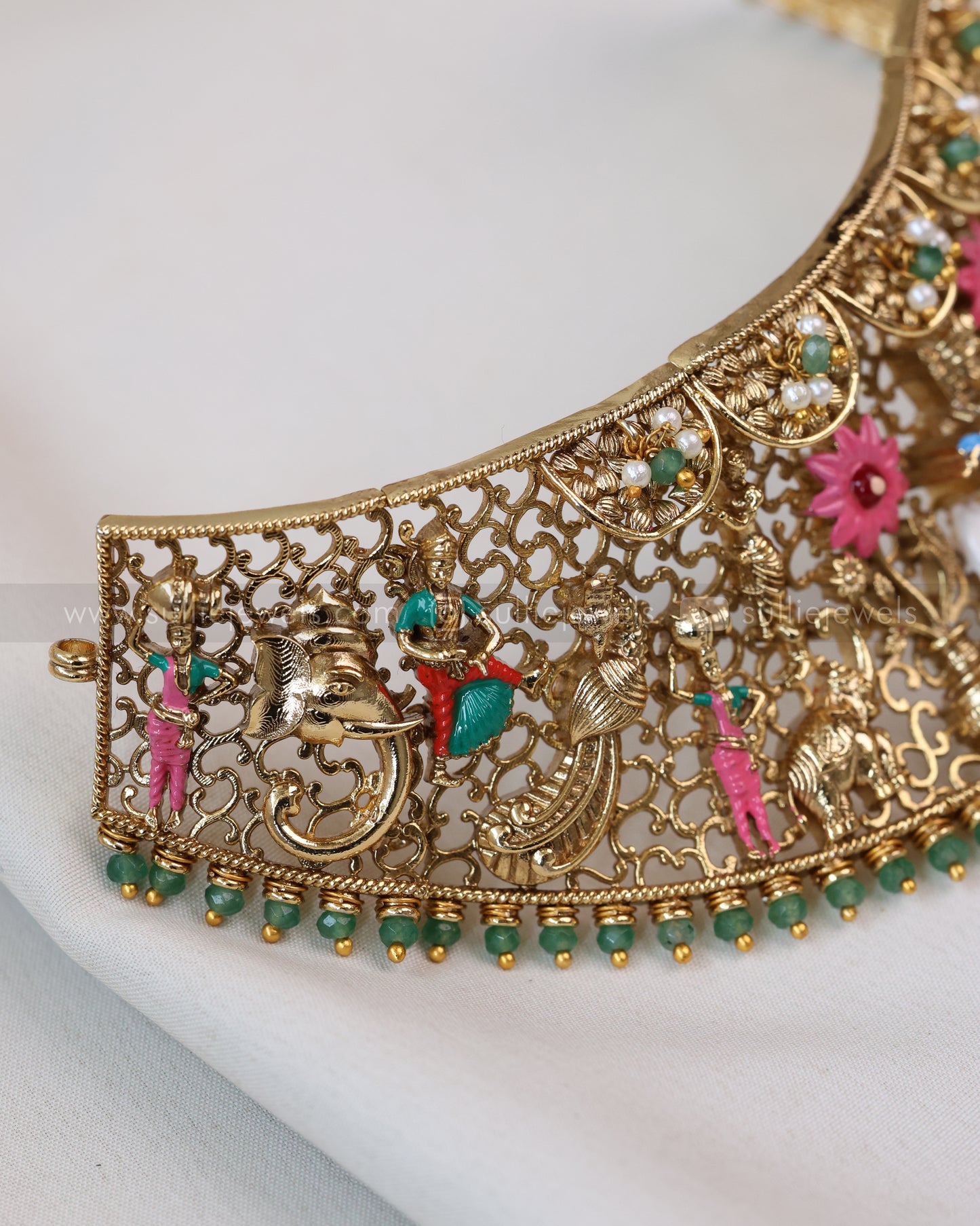 2124 - Premium Meenakari Krishna Choker with Jhumka