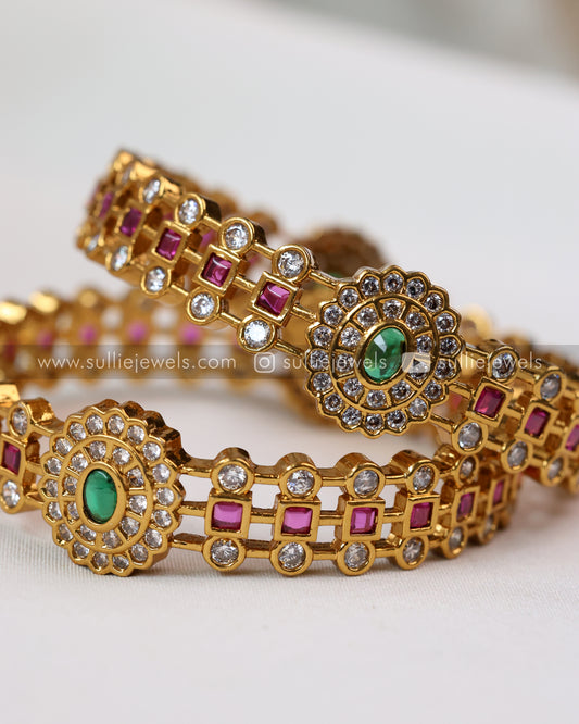 Premium Stone Bangle - Set of 2