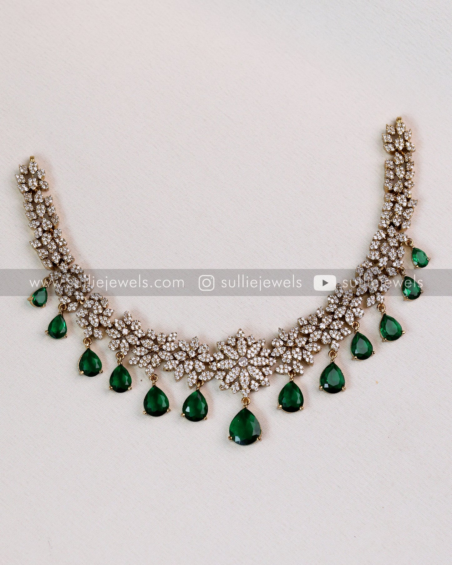Raindrop Premium Stone Necklace with Earring
