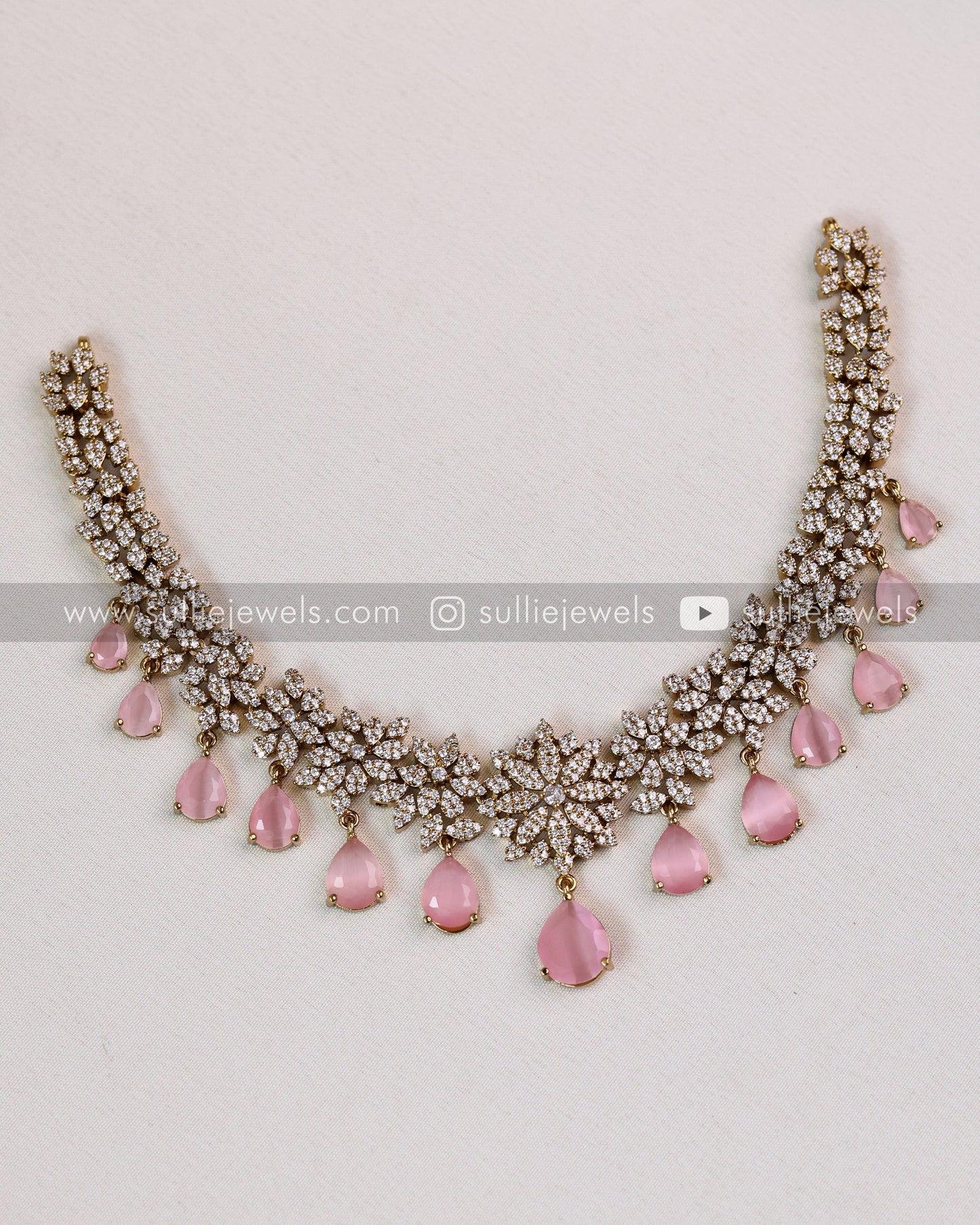 Raindrop Premium Stone Necklace with Earring