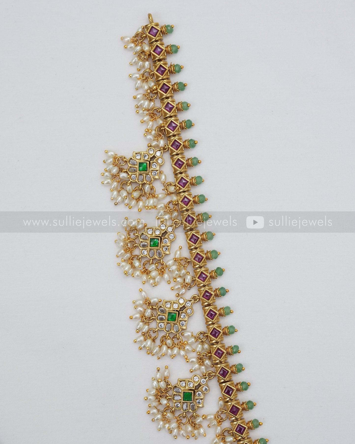 7129 - No Idol Jadau Guttapusalu Necklace with Jhumka