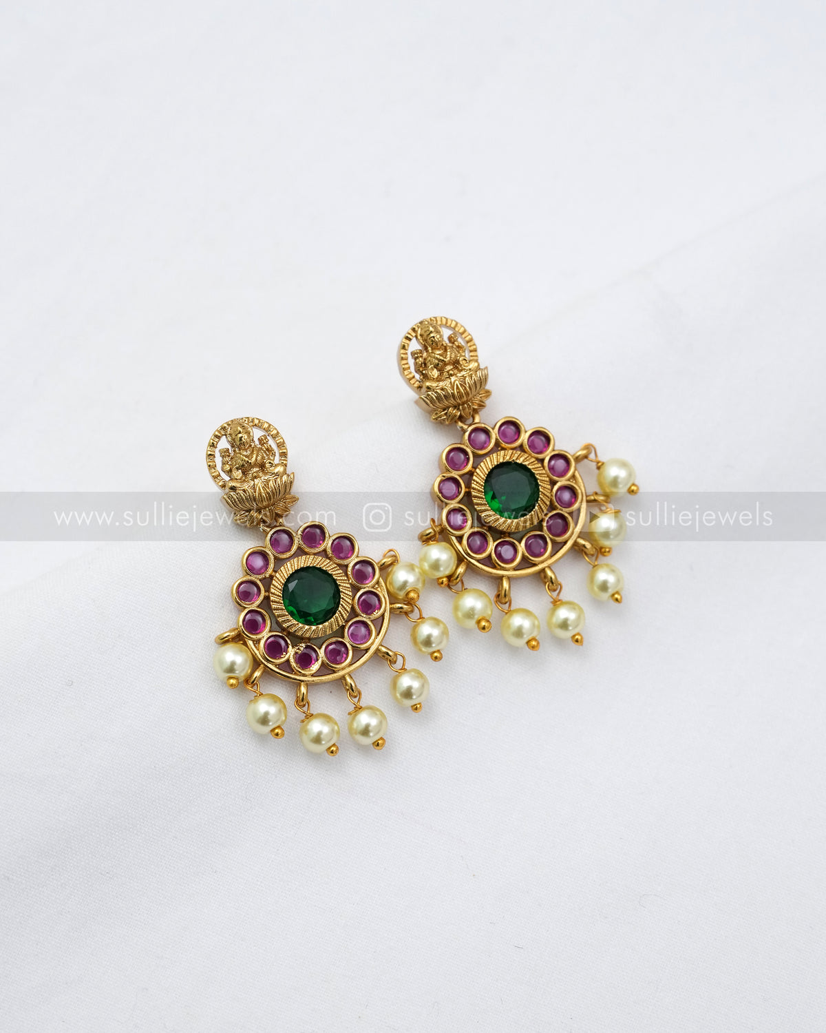 Lakshmi Ruby Stone Earrings