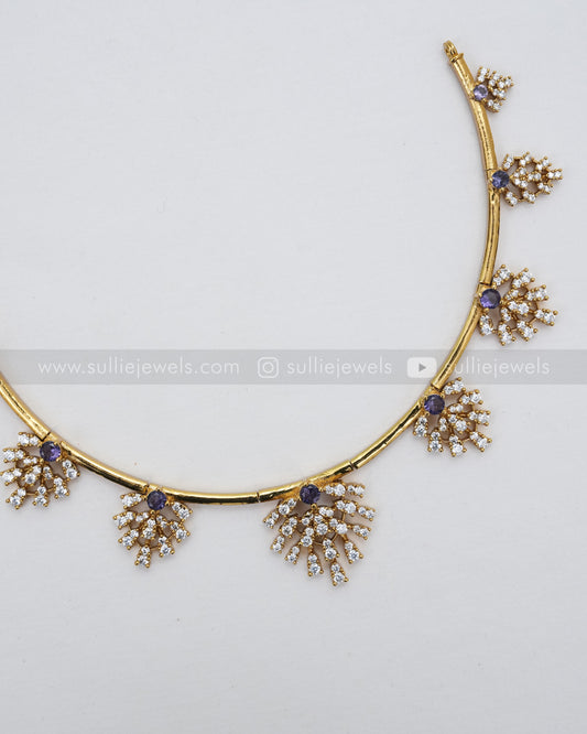 AD Leaf Colour Stone Hasli with Stud