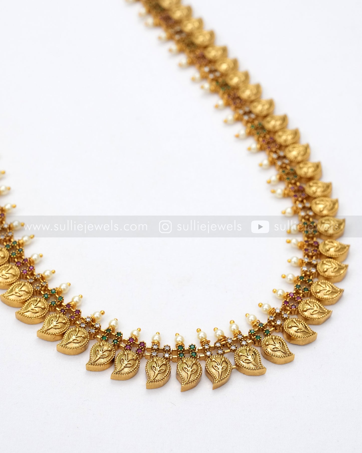 7120 - Multicolour Pearl Gold Mango Haram with Studs