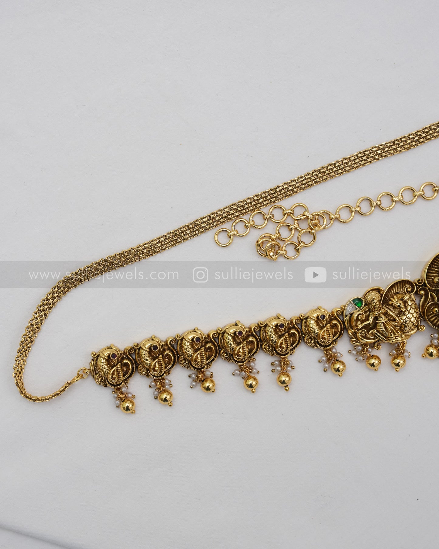 Nagas Premium Peacock Minimal Goddess Hipchain