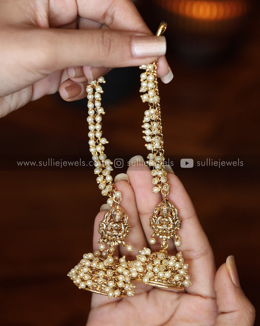 Pearl Lakshmi Jumka with Earchain