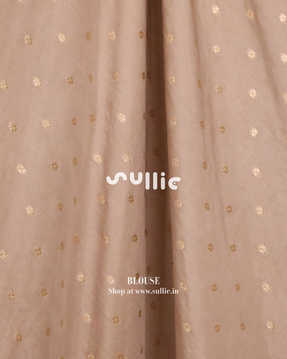 Banarasi Crepe Silk Saree in Champagne Beige